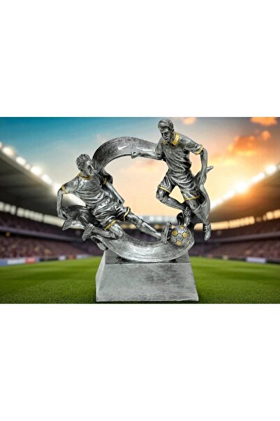 Kuzey Tacı İkili Mücadele Futbol Temalı Ödül Heykeli - Sportif Dekoratif Vip
