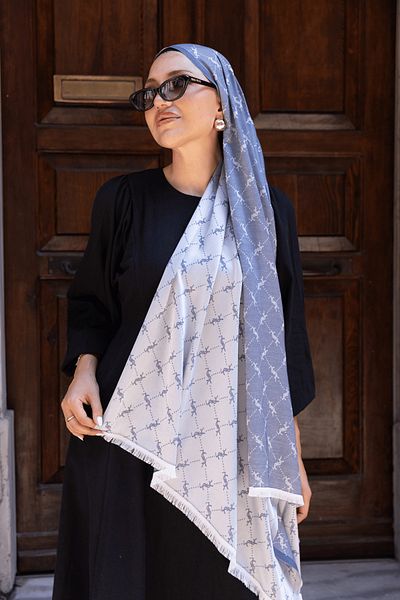 Oxygen Scarfs Self Textured Viscose Silk Double Sided Summer Shawl