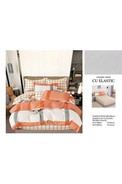 FIONNA.RO Finet Bed Linen With Elastic - Orange
