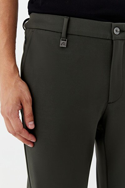 Sabri Özel Regular Fit Fermuar Detaylı Erkek Pantalon Petrol
