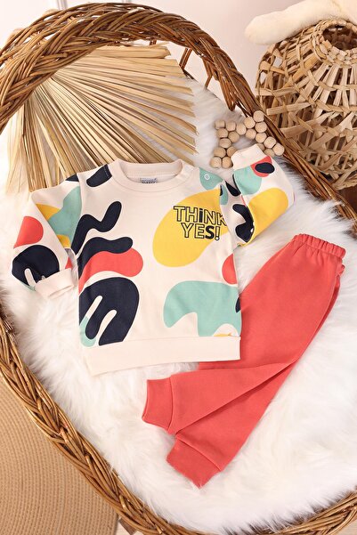 kidello Pomegranate Flower Colorful Patterned Baby Boy Set of 2