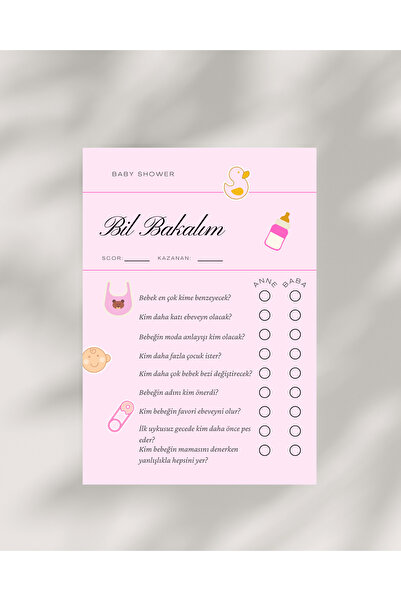 Siorina Events مجموعة بطاقات أسئلة الألعاب والترفيه لحفلات استقبال المولود ال...