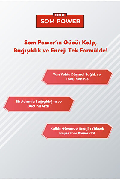 som ınternatıonal SOM POWER – Kalbini Koru, Bağışıklığını Güçlendir, Gününü Zinde Yaşa! – 1 Aylık Güçlü Destek