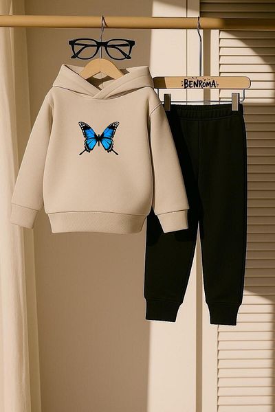 BENROMA SET DE PANTALONI DE ANTRENAMENT PENTRU COPII CU 3 fire IMPRIMAT BUTTERFLY