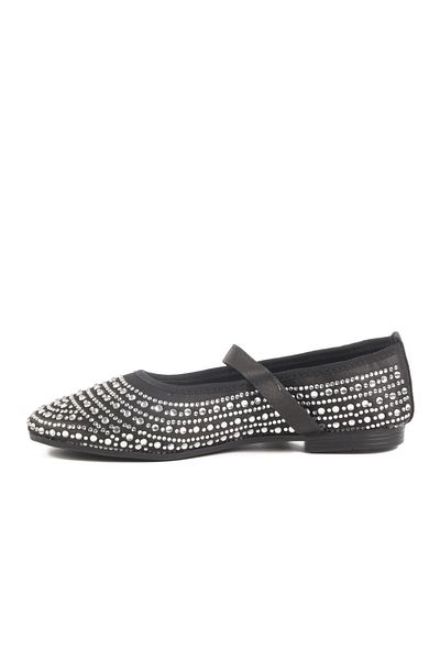 WALKWAY 038 Z Black Women's Stone Ballerinas