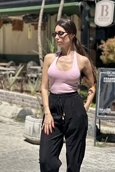 CurcunaShop Kadın Boyundan Askılı İnce Kaşkorse Top