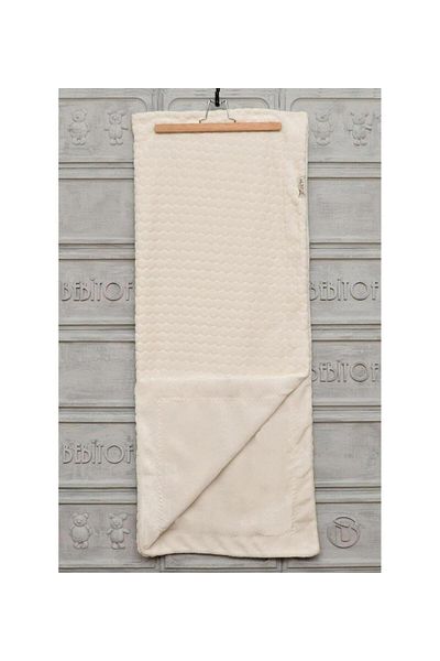 RAPAPA Bebitof Embossed Velboa Baby Blanket 95024 Ecru