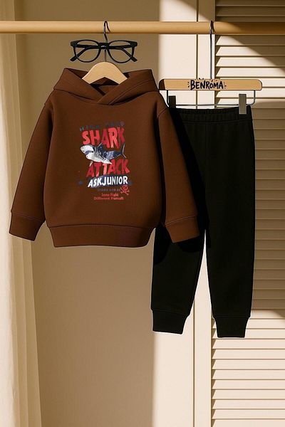 BENROMA SET DE PANTALONI DE TRANSPORT PENTRU COPII CU 3 FIRE IMPRIMAT SHARK
