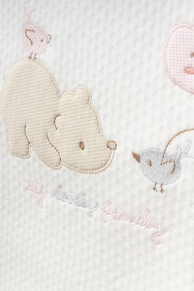 RAPAPA Cute Polar Bear Patterned Cotton Double Layer 90X90 cm Quilted Baby Blanket 95099