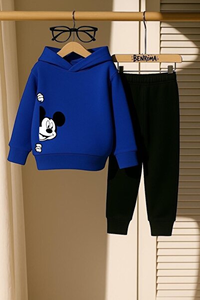 BENROMA ÇİZGİ FİLM KARAKTERİ BASKILI 3 İPLİK ÇOCUK EŞOFMAN TAKIMI