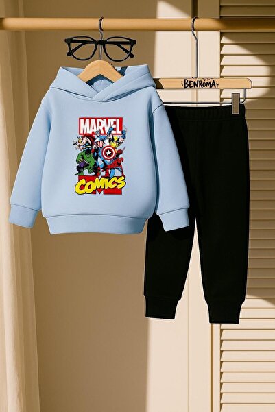 BENROMA SET DE PENTRU 3 FĂRĂ DE COPII IMPRIMAT MARVEL