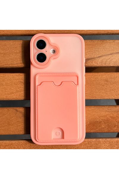 EDELFU iPhone 16 - Compatible Card Slot Silicone & Camera Protected Case - Shock Absorbing & Aesthetic
