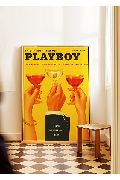 ARTHOUSECOLLECTIVE Playboy Cheers - Design retro de copertă - Poster fără cad...