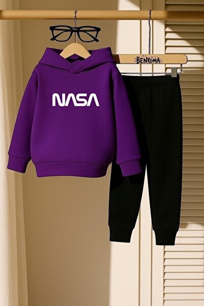 BENROMA NASA BASKILI 3 İPLİK ÇOCUK EŞOFMAN TAKIMI