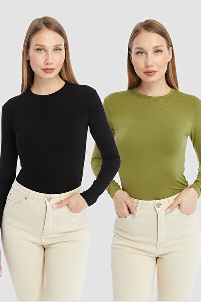 LAENT Жіночий чорний жилет з круглим коміром, 2-х частинний