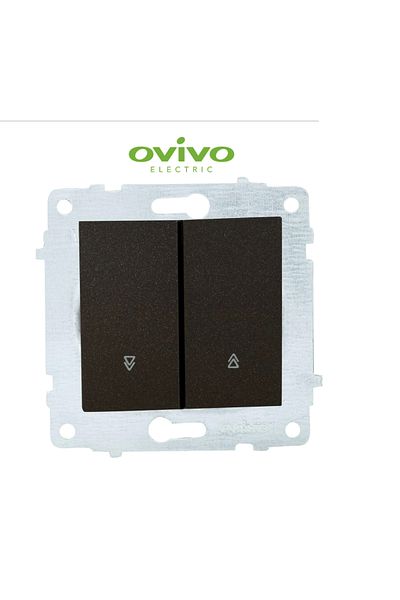 CPU ELEKTRONİK مفتاح أعمى أسود معدني من Ovivo Grano، مفرد بدون إطار