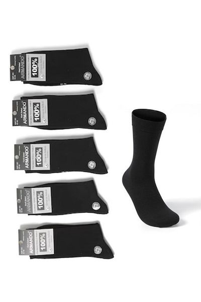 OEM Men's Socks Armando, set of 5 pairs, medium, cotton, black, 39-42EU