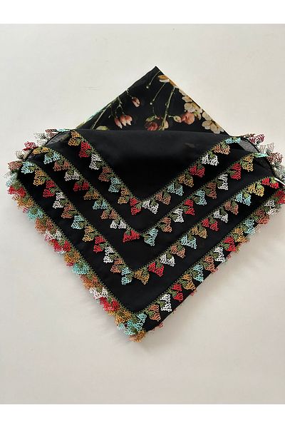 REYYAN Black Handwork Needlework Embroidery Writing/Needlework/Needlework Yemeni/Handwork Cheesecloth/Headcloth
