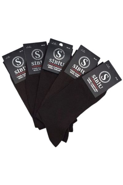 OEM Set 5 pairs men's cotton socks, seamless, Sibiu, 39-42, Brown