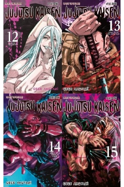 Gerekli Şeyler Yayıncılık Jujutsu Kaisen 12-13-14-15 manga seti (4 kitap) ayr...