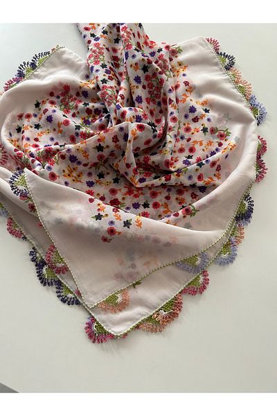 REYYAN Handcrafted Needle Embroidered Writing/Needlework/Needlework Bait/Handcrafted Cheesecloth/Head Cover
