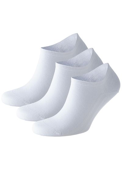OEMS Men's Socks with High Cotton Content, Friends, Pack of 3 Pairs, White, Size 43-46