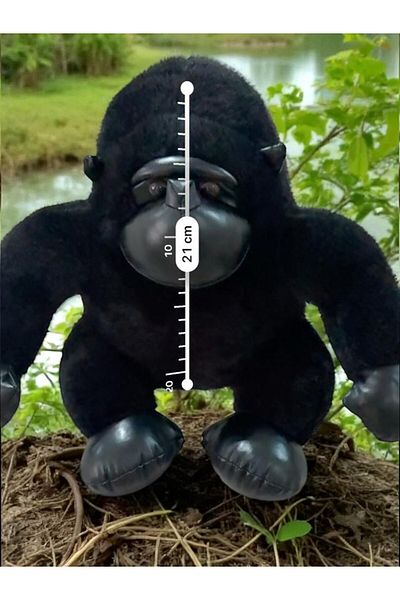 PAMUK DÜNYAM HOME Black Gorilla Plush Toy Body 21 All 35 cm