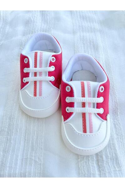 pandeia Kız Bebek Şeritli Ayakkabı & İlk Adım Ayakkabısı & 18-19 Numara