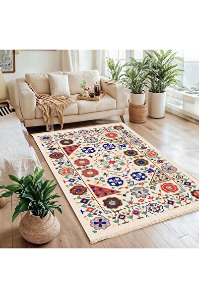 Markaev Suzani Bahar Kilim Dokuma Taban Halı 312 YNG