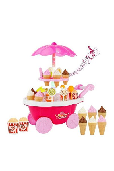 Store7 Children's Ice Cream Shop Cart Playset by Candy Cart with Light and Music