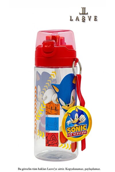 Sonic YENİ SEZON LİSANSLI 500ML MATARA PİPETLİ ÖZEL TASARIM