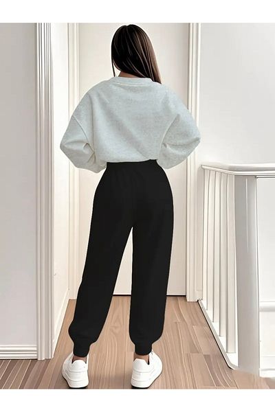 FUFLUNS Ac&Dc Printed Unisex Oversize Circle Neck Bottom/Upper Tracksuit Set
