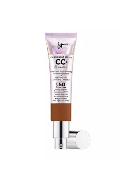 it cosmetics High Coverage Illuminating CC Cream with Anti-Aging Hydrating Serum SPF 50 Deep 32ml