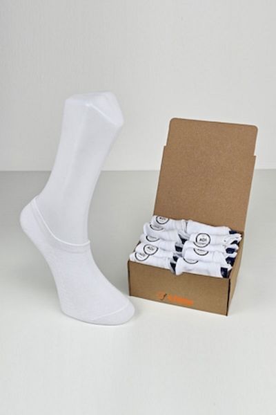 OEM Set 10 Pairs Men’s Seamless Socks, Cotton, No-Show, Size 40-46, White