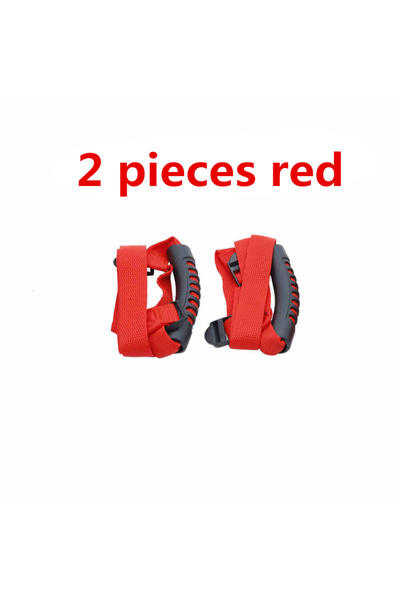 Choice 2PCS Red Car Armrest Red/Black Grab Handles Roll Bar Grip Strong Durable For Jeep Wrangler YJ TJ JK
