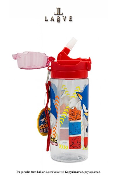 Sonic YENİ SEZON LİSANSLI 500ML MATARA PİPETLİ ÖZEL TASARIM