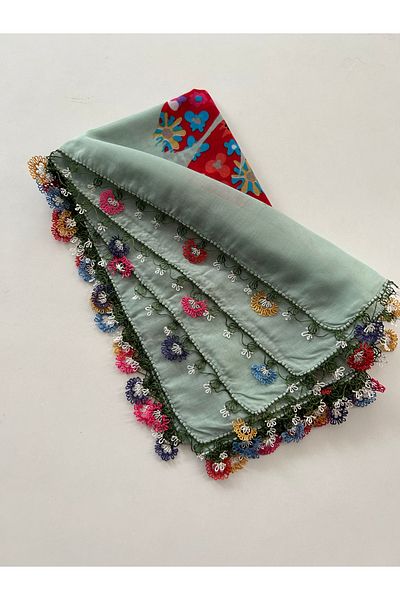 REYYAN Handcrafted Needle Embroidered Writing/Needlework/Needlework Bait/Handcrafted Cheesecloth/Head Cover