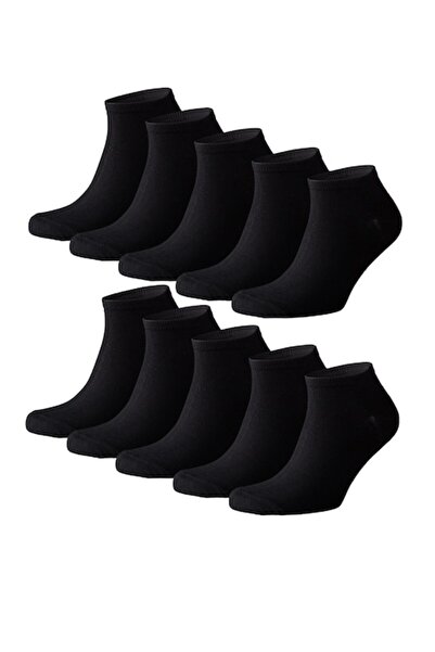 Ö12 Sunny Side - Men's Low-Cut Sport Socks, Pack of 10 Pairs, Cotton, Black, Size 39-42