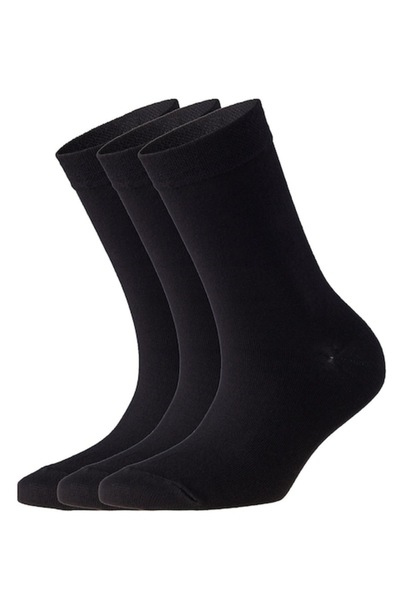 OEM Friends - Set 3 pairs long bamboo/elastane socks, 7391-01-35, Black, Size 35-38 EU