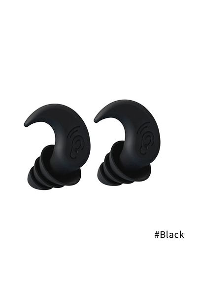 Choice 3 Layers-Black Anti Noise Silicone Earplugs Waterproof Swimming Ear Plugs For Sleeping Diving Surf S