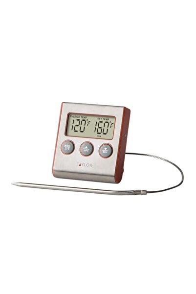 Generic مقياس حرارة رقمي سلكي للطهي وشواية اللحوم والطعام من تايلور مع مؤقت
