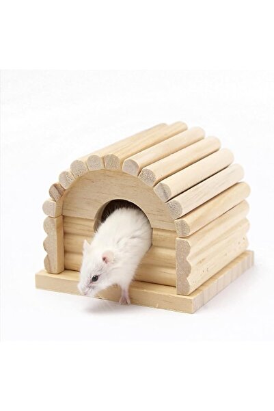 Generic بيت هامستر خشبي مصنوع من كافيار السنجاب، مكان اختباء للحيوانات الأليف...