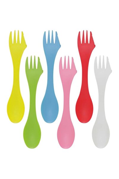 Generic COOLive 8 Pieces Camping Tritan Sporks Plastic 3 in 1 Spoon Fork and ...