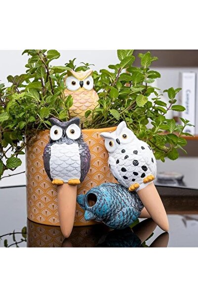 Generic 4 قطع من مسامير الري الذاتي للنباتات، مسامير ري زخرفية على شكل بومة، ...