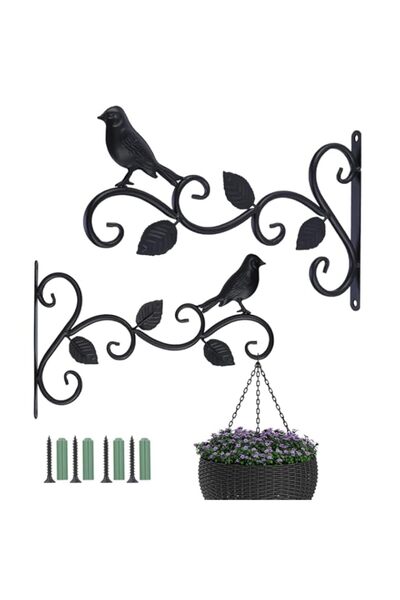 Generic مجموعة من 2 حامل سلة معلق من SKEIDO، خطافات تعليق على الحائط، مقاس 12...