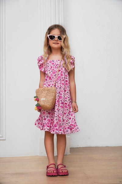 lily floral pamuk elbise