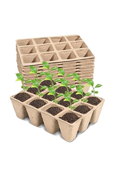 Generic يلاجوي، ١٠ عبوات من صواني بدء الشتلات، ١٢٠ خلية، صواني إنبات بذور قاب...