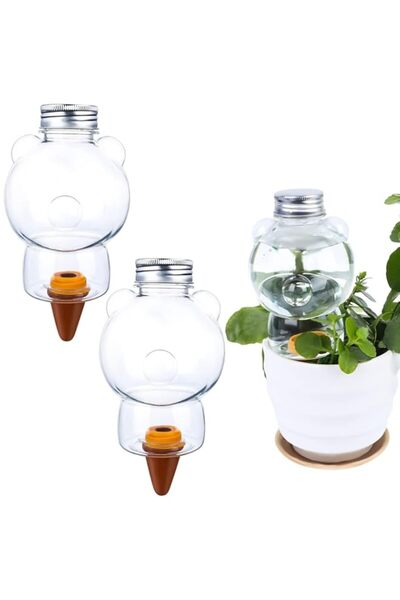 Generic كرات ري النباتات من خزنة على شكل دب، لمبة ري أوتوماتيكية شفافة للنبات...