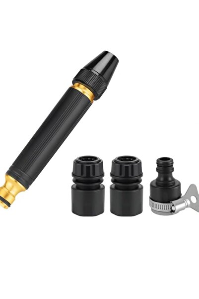 Generic Fitto Garden Hose Nozzle Kit - Premium Black Brass Nozzle with 3 Adju...