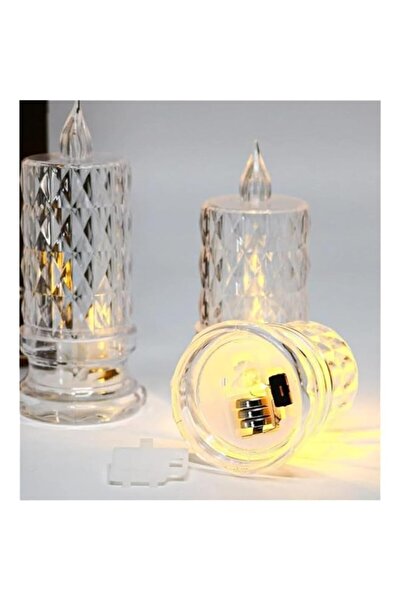 Generic Festive Lights Set of 12 Small LED Plastic Swing Candles – Compact, R...